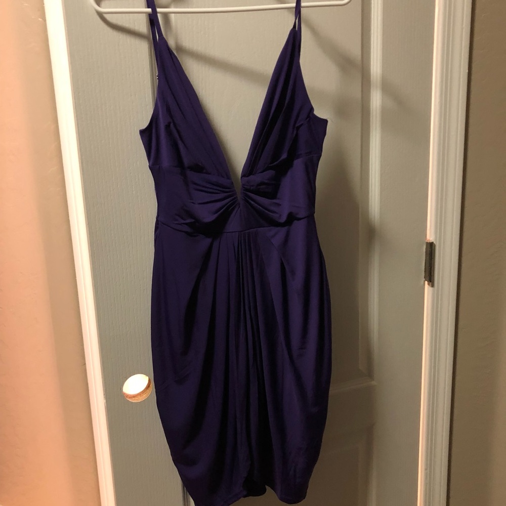 🌸Purple front plunge dress